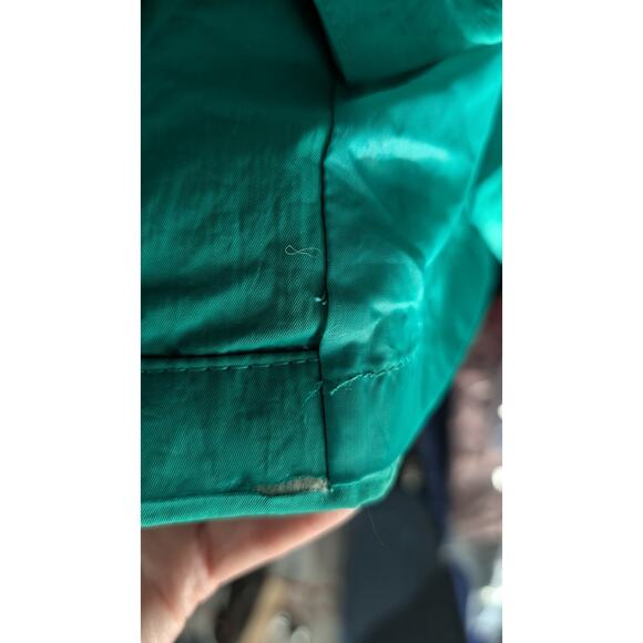 Amanda Smith Petites VTG Womens Long Trench Coat Rain Jacket Sz 6P Turquoise 80s - Picture 6 of 7